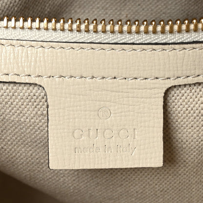 Gucci GG Supreme Monogram Azalea Calfskin Small Horsebit 1955 Top Handle Bag Beige Ebony Mystic White 6 of 9