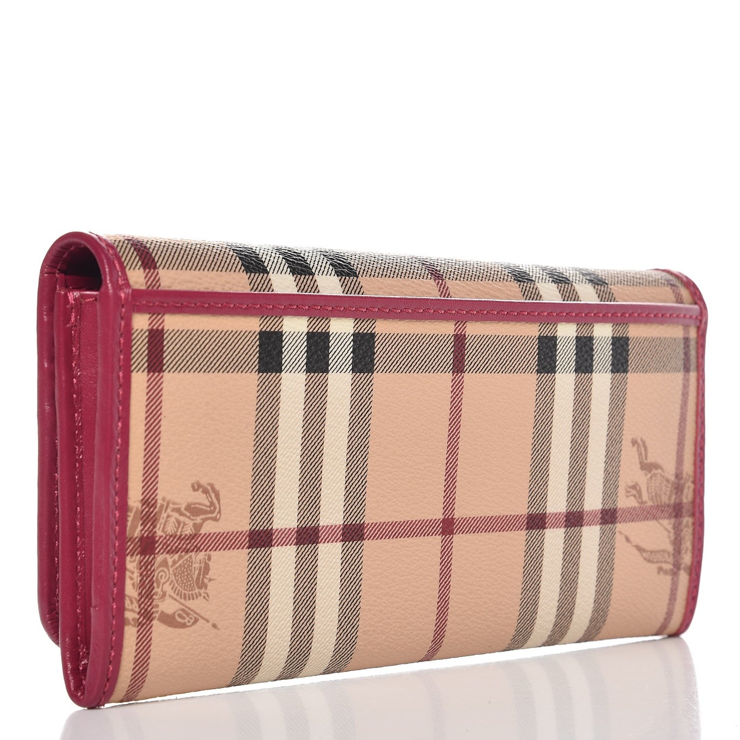 Haymarket Check Continental Wallet Bright Rhubarb Pink