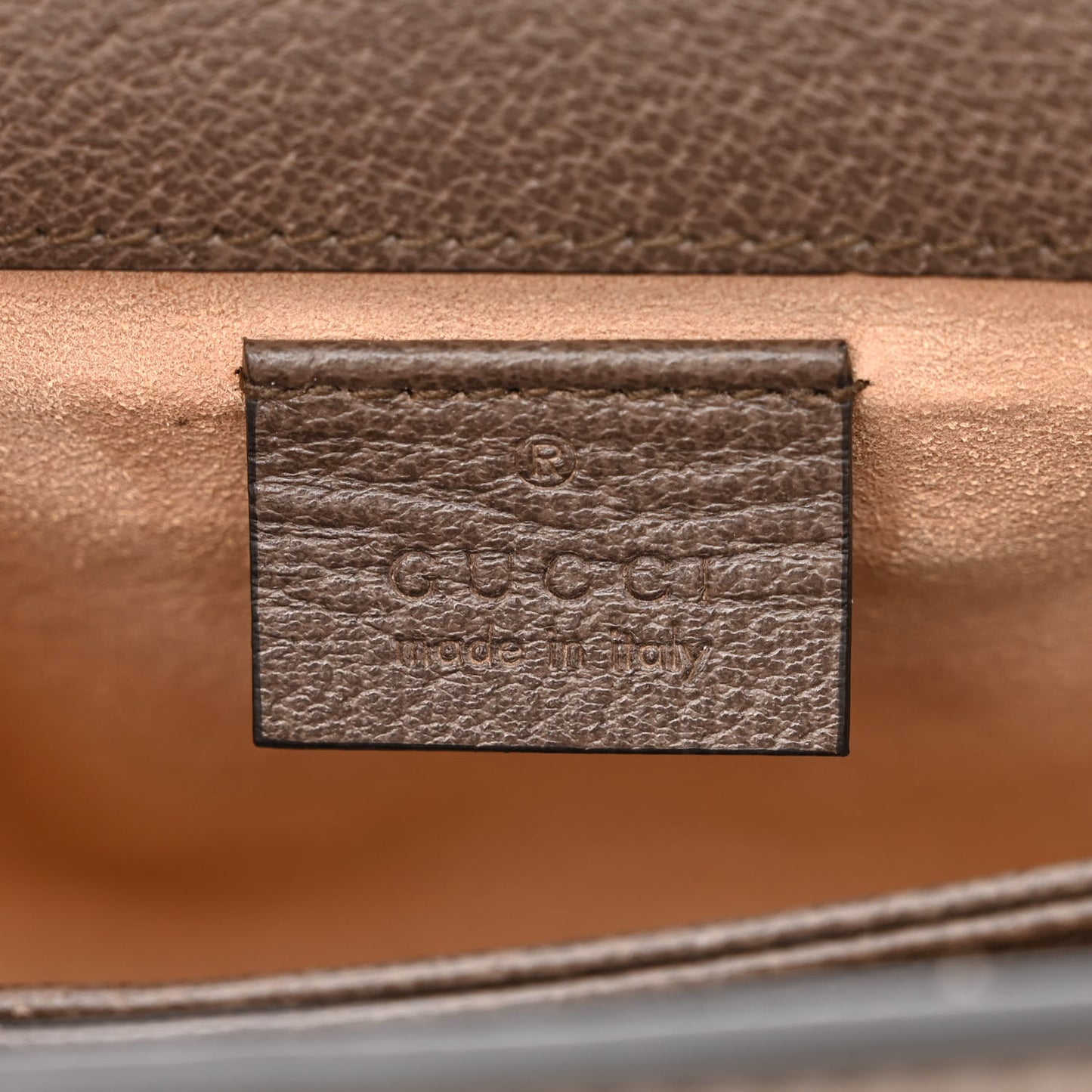 GG Supreme Monogram Textured Dollar Calfskin Web Mini Ophidia Chain Shoulder Bag Beige Ebony New Acero