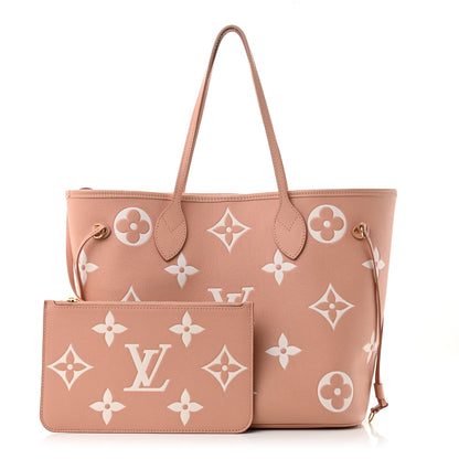 Louis Vuitton Empreinte Monogram Giant Neverfull MM Trianon Pink Cream 1 of 11