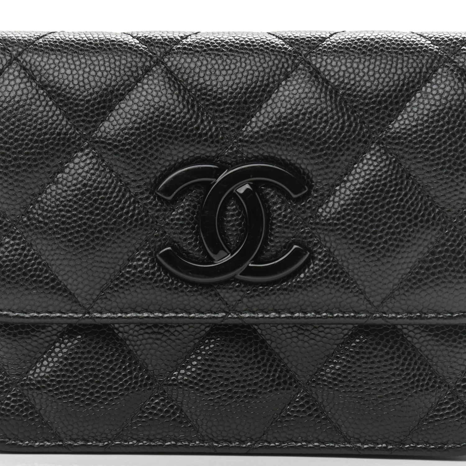 Chanel Caviar Quilted Incognito Belt Flap Card Holder Black 9 of 12