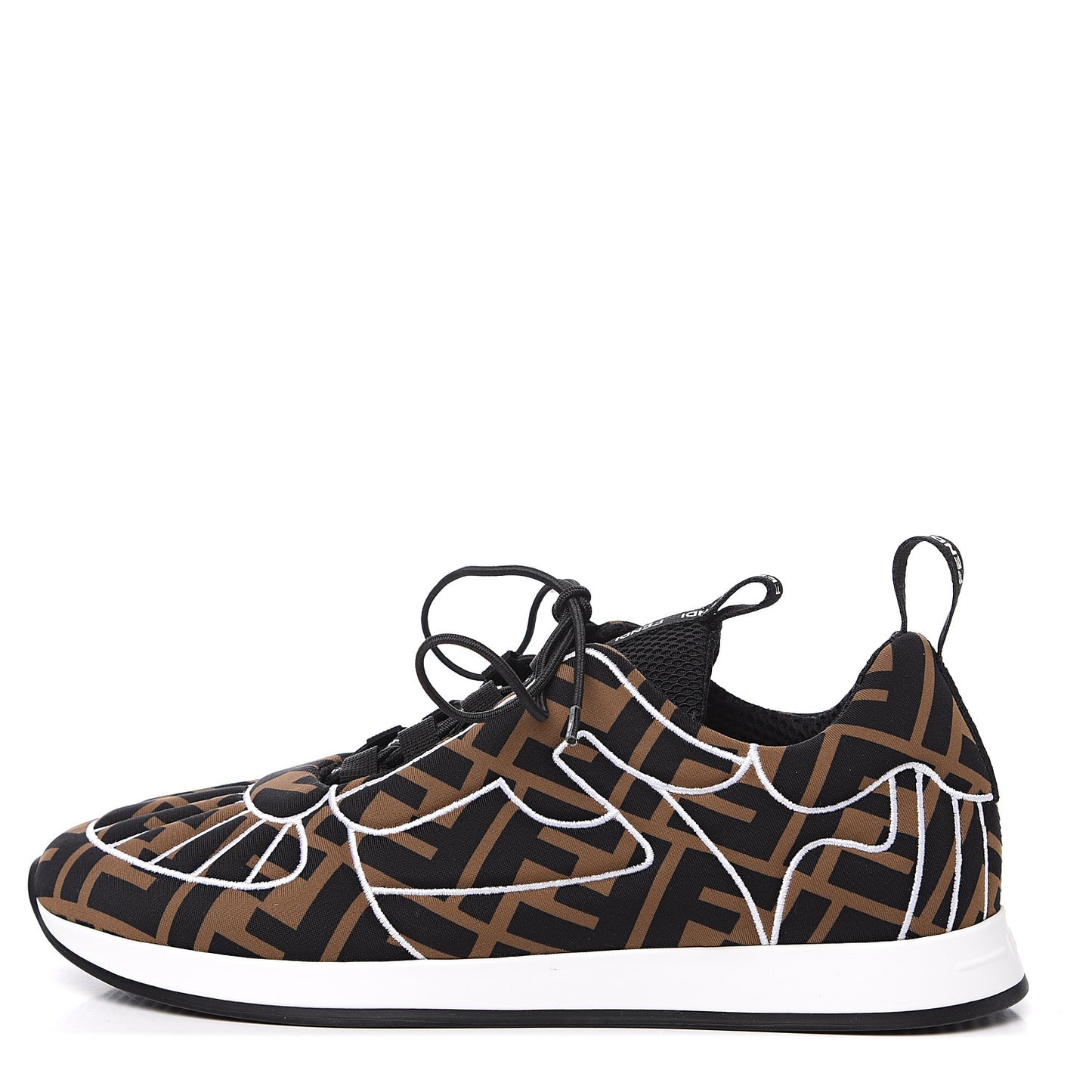 Stretch Fabric FFreedom Sneakers 36 Tobacco Black White