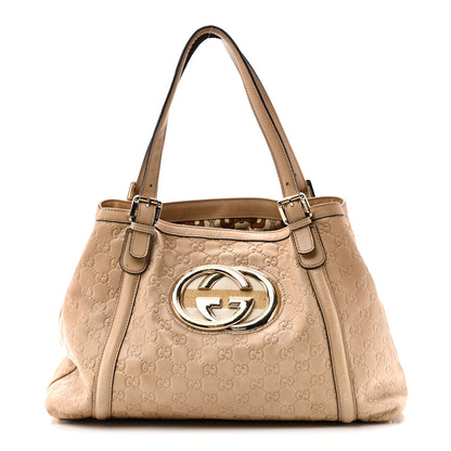Gucci Guccissima Medium Britt Tote Beige 1 of 10