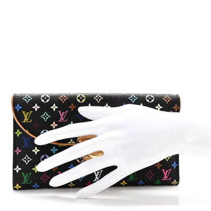 Louis Vuitton Monogram Multicolor Eugenie Wallet Black Grenade 2 of 8