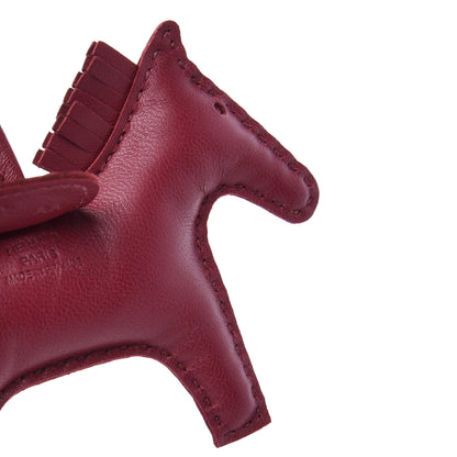 Hermes Milo Lambskin Grigri Rodeo Horse Bag Charm PM Rubis 3 of 5