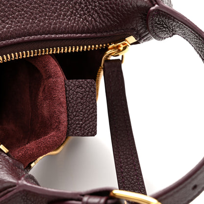 Celine Supple Grained Calfskin Teen Lulu Shoulder Bag Deep Burgundy 6 of 10