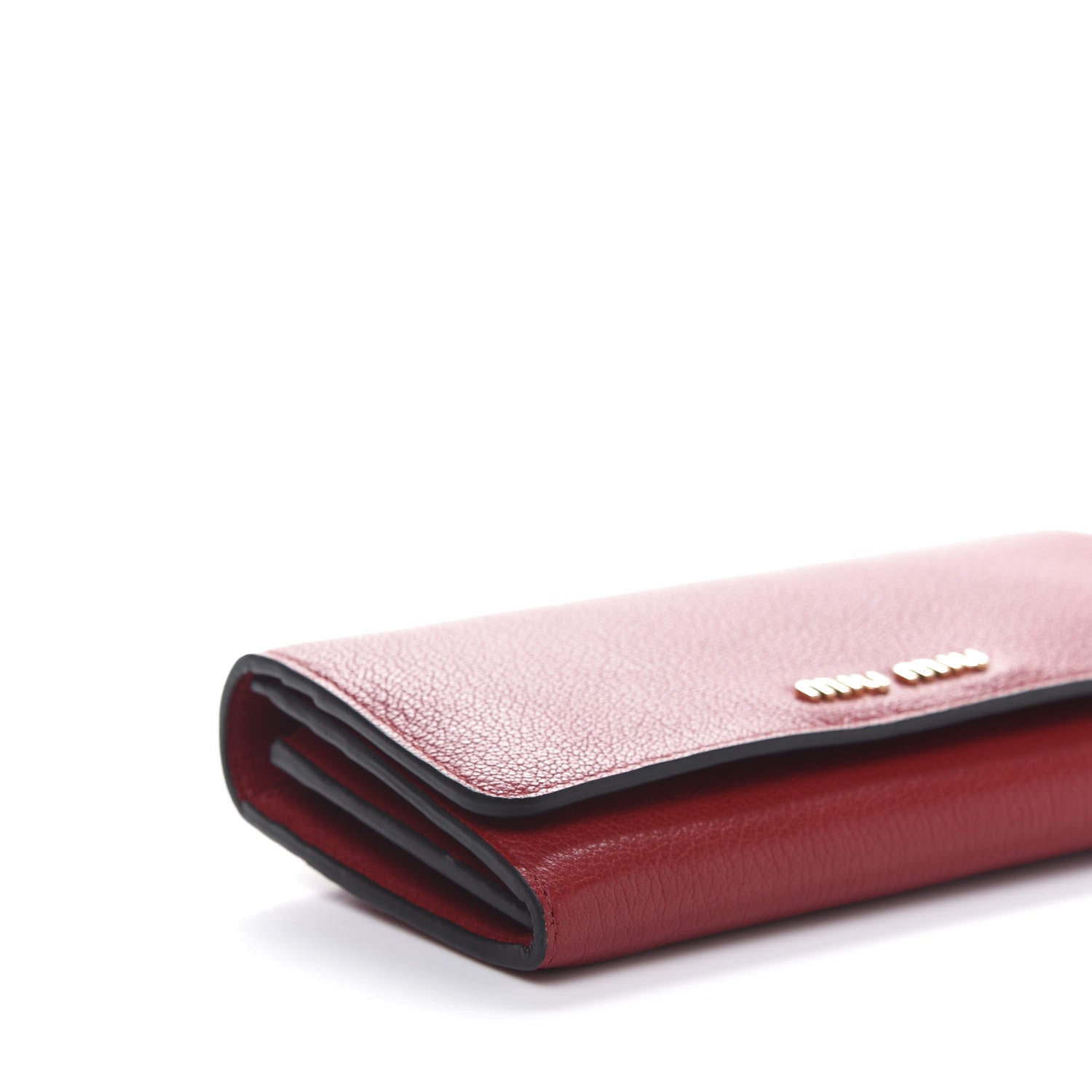 Miu Miu Goatskin Continental Flap Wallet Rubino 7 of 10