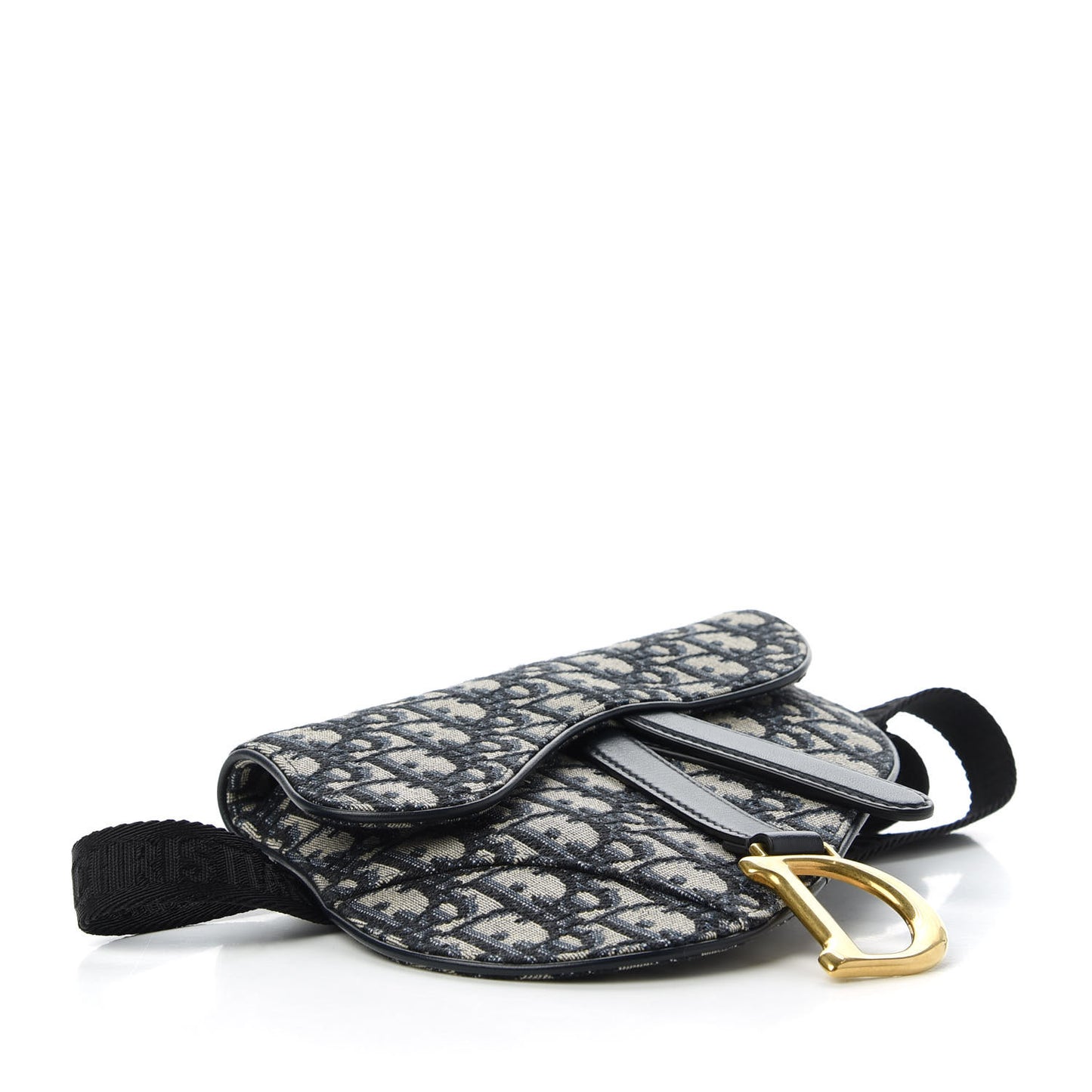 Oblique Saddle Belt Bag Blue