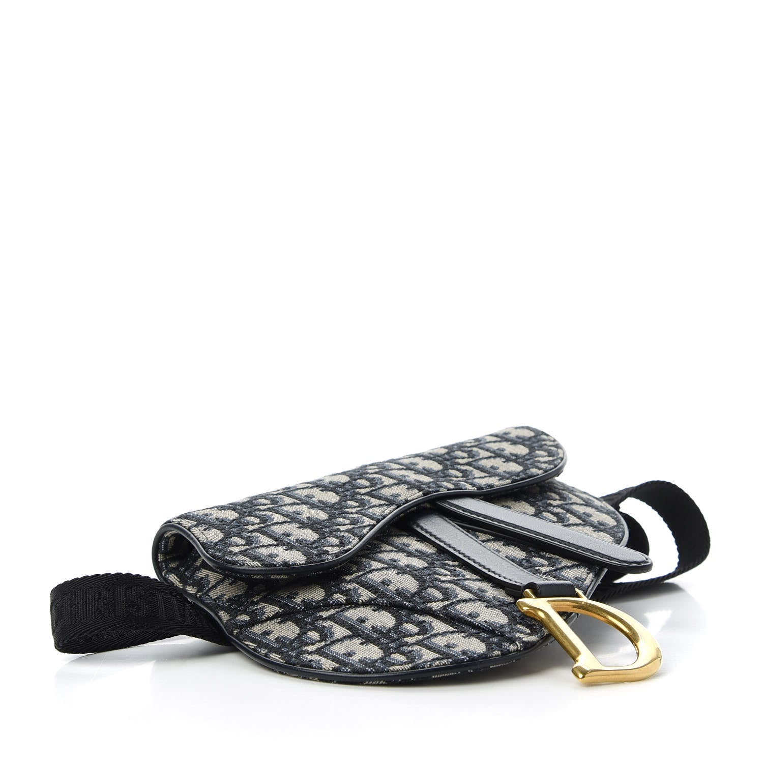 Christian Dior Oblique Saddle Belt Bag Blue 4 of 9