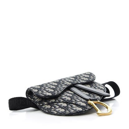 Christian Dior Oblique Saddle Belt Bag Blue 4 of 9