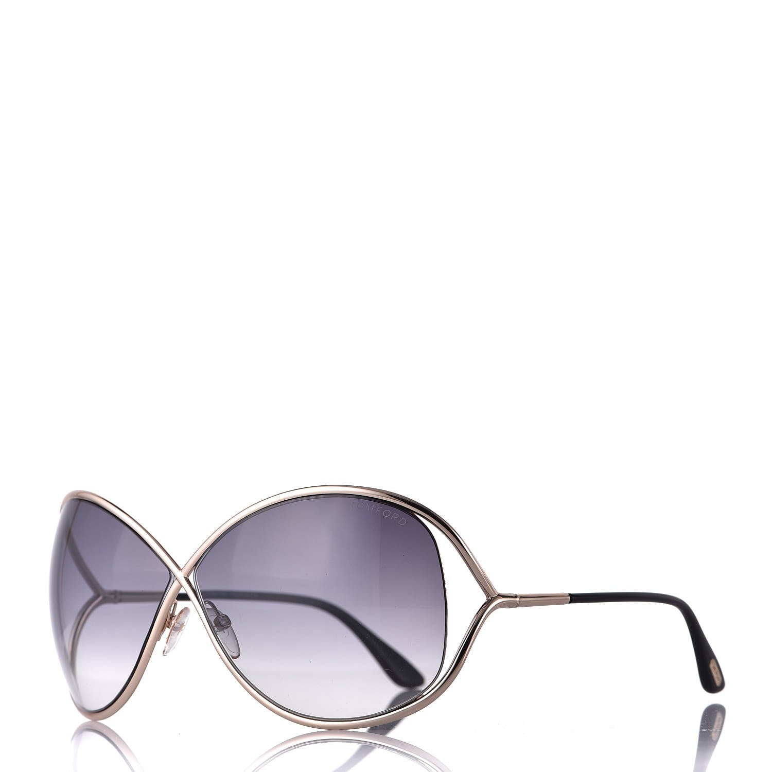 Tom Ford Miranda Crossover Sunglasses TF130 Black Rose Gold 1 of 8