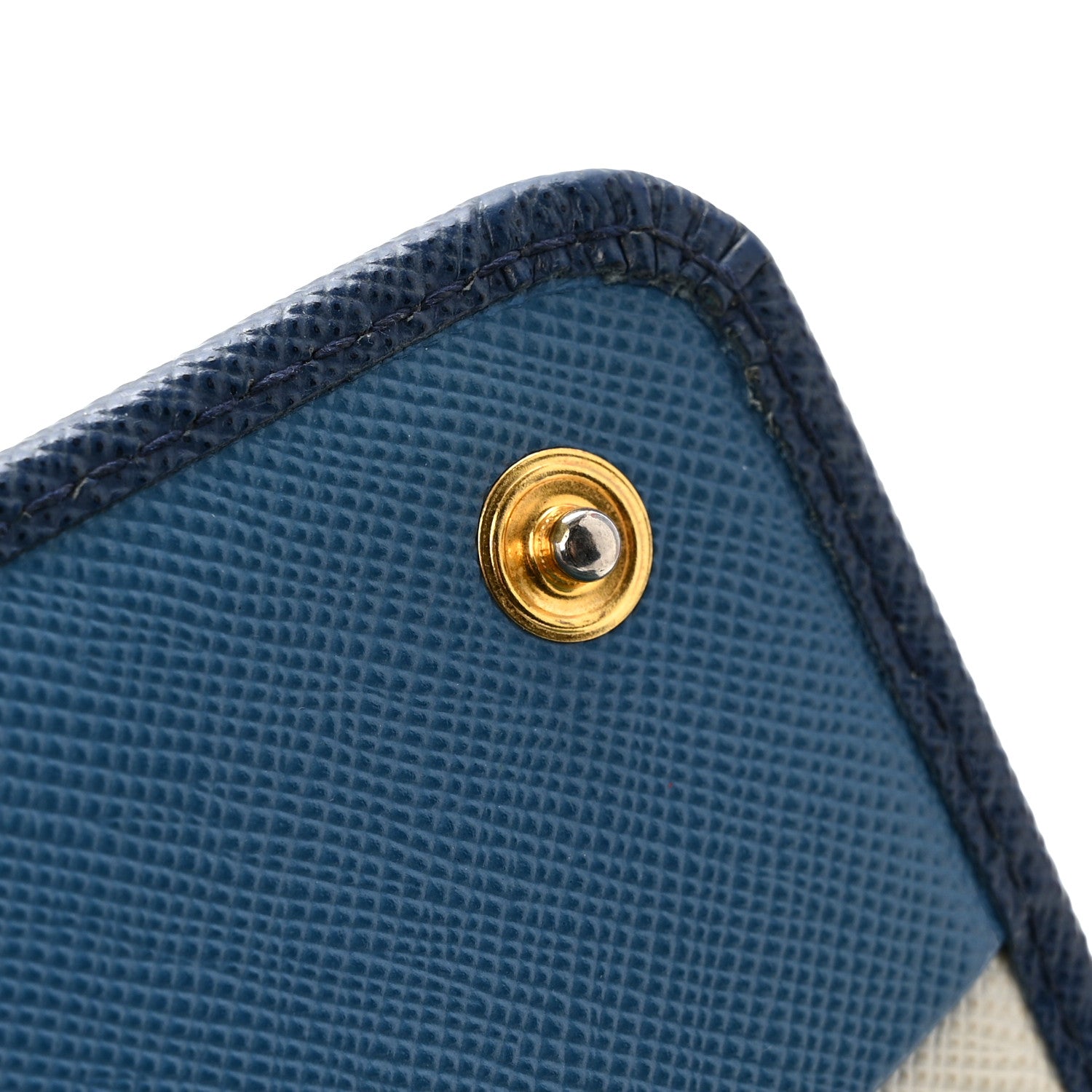 Prada Saffiano Metal Continental Flap Wallet Bluette Cobalto Turchese 13 of 14