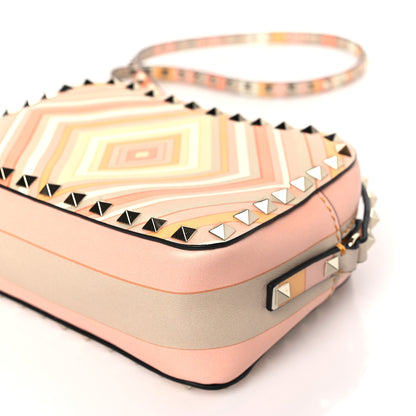 Valentino Garavani Vitello Native Couture 1975 Rockstud Camera Crossbody Bag Orange Multicolor 8 of 9