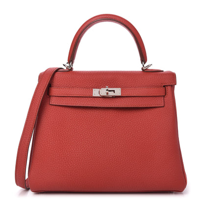 Hermes Togo Kelly Retourne 25 Rouge Pivoine 1 of 10