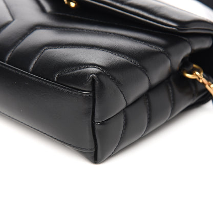 Saint Laurent Calfskin Y Quilted Monogram Toy Loulou Crossbody Bag Black 8 of 10
