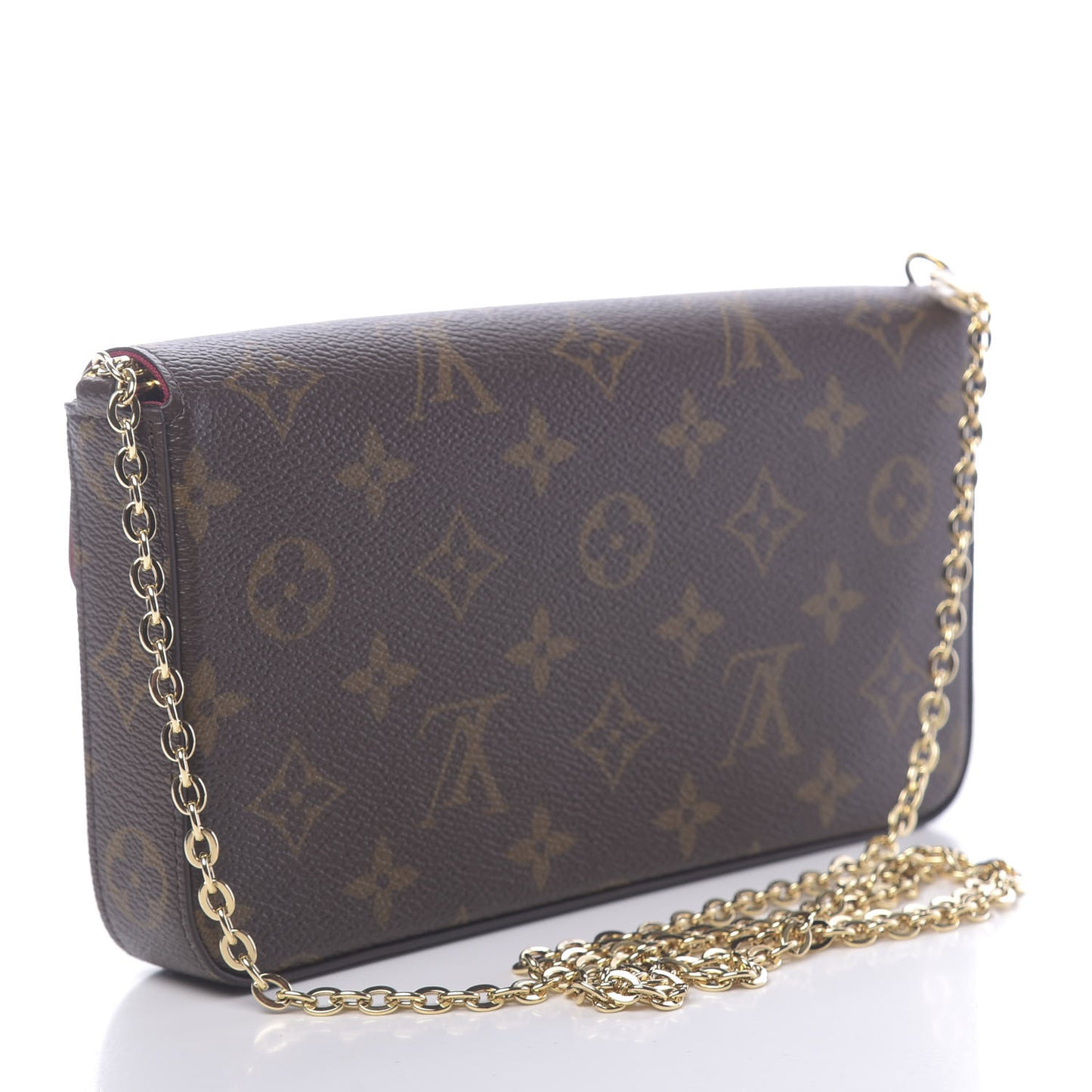 Monogram Pochette Felicie Chain Wallet Fuchsia