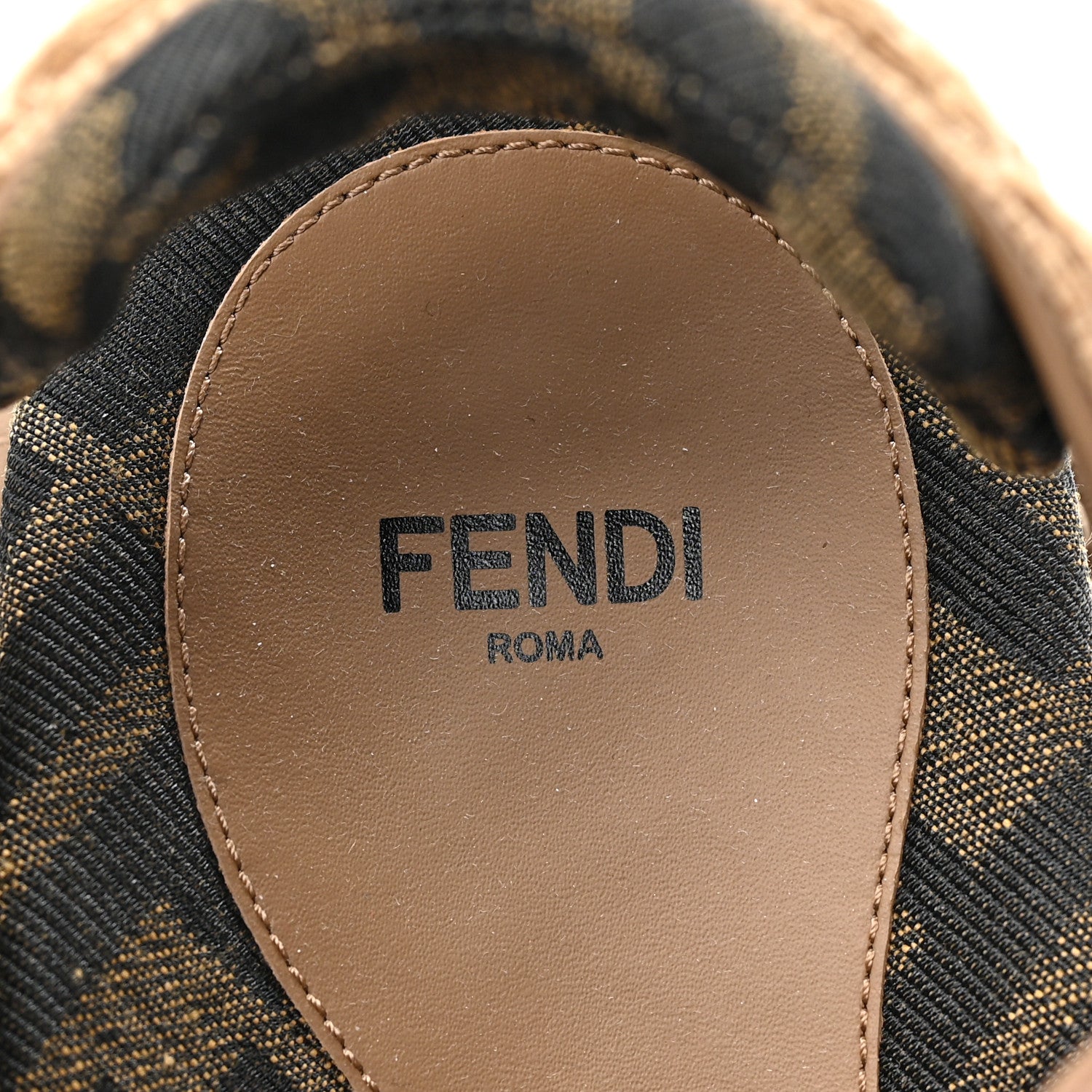 Fendi Fabric Jacquard FF Braided Fendi Feel 25mm Sandals 36.5 Sughero Black Tabacco 8 of 9