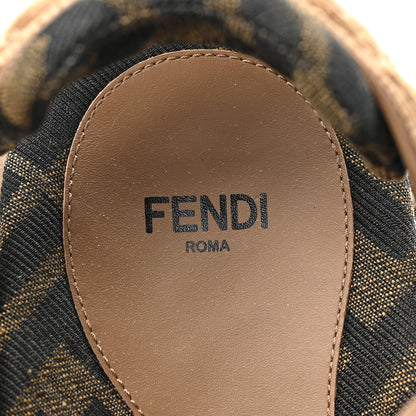 Fendi Fabric Jacquard FF Braided Fendi Feel 25mm Sandals 36.5 Sughero Black Tabacco 8 of 9