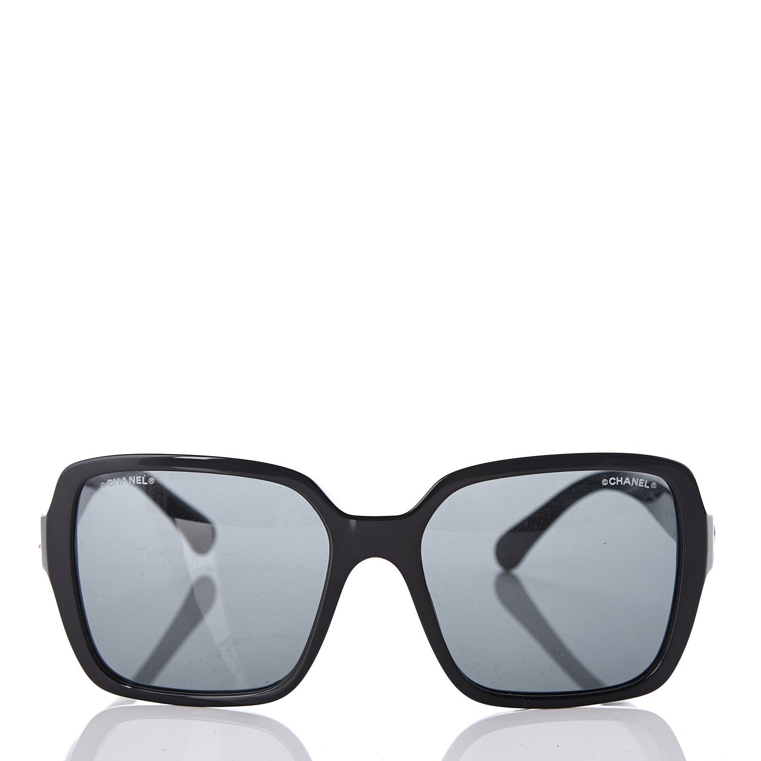 Chanel Acetate Polarized Square Sunglasses 5408 Black 2 of 9