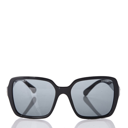 Chanel Acetate Polarized Square Sunglasses 5408 Black 2 of 9
