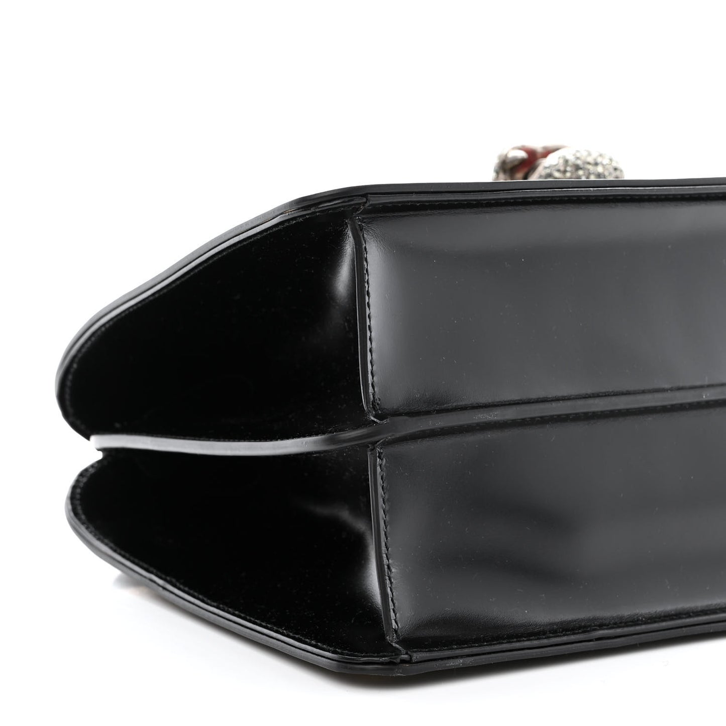 Calfskin Bamboo Medium Thiara Top Handle Bag Black