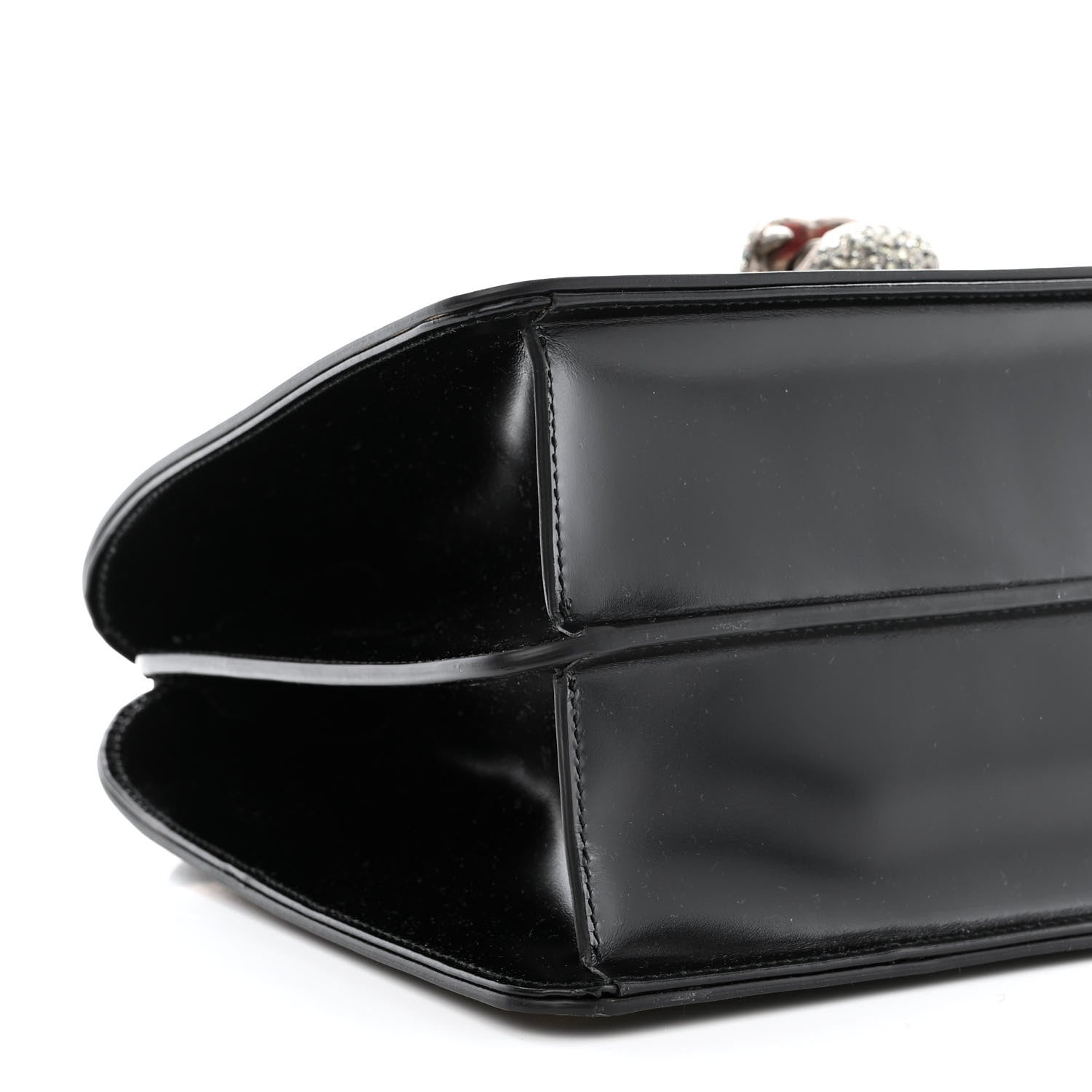 Gucci Calfskin Bamboo Medium Thiara Top Handle Bag Black 9 of 10