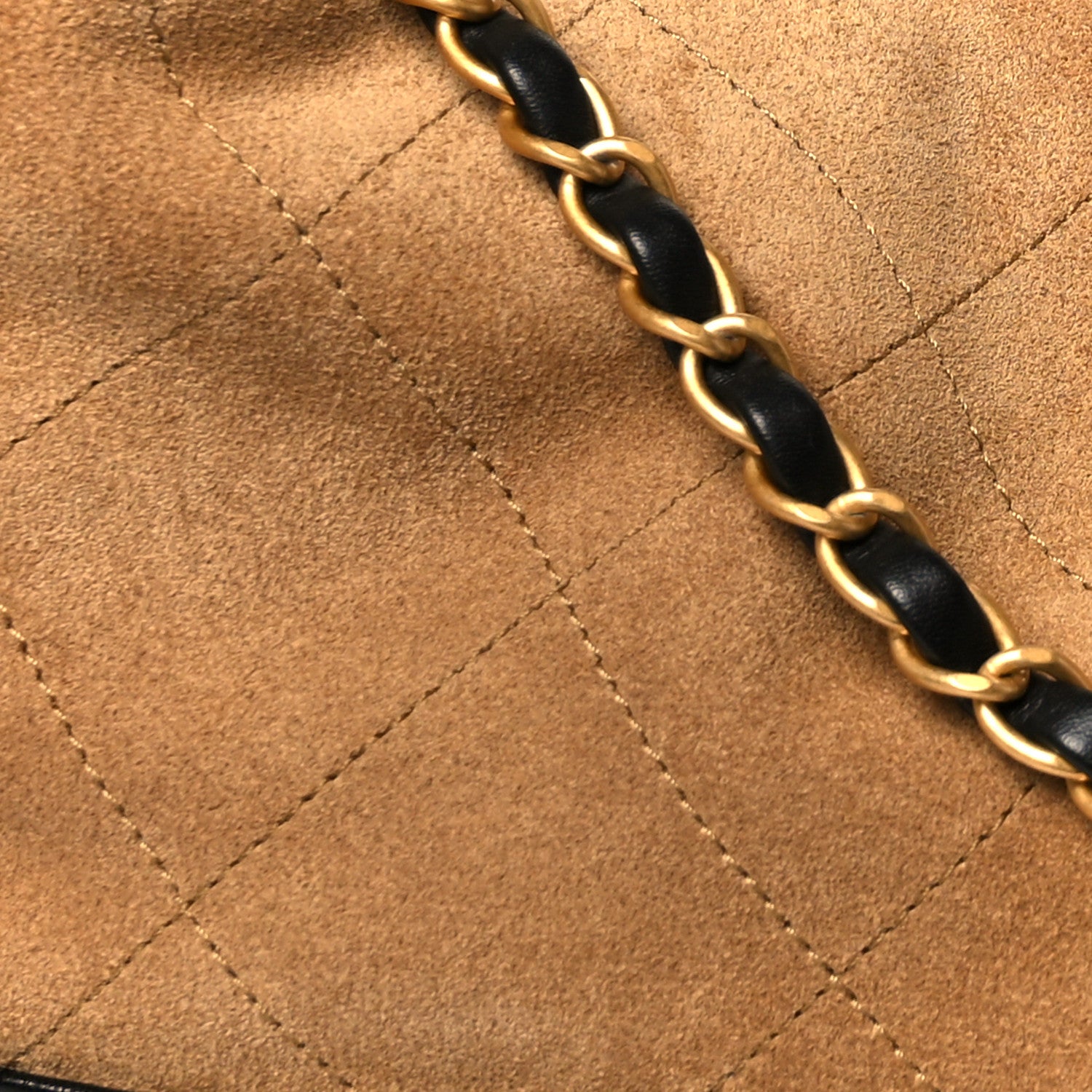 Chanel Suede Calfskin Shiny Lambskin Quilted Small Coco Base Shopping Bag Beige Black 8 of 11