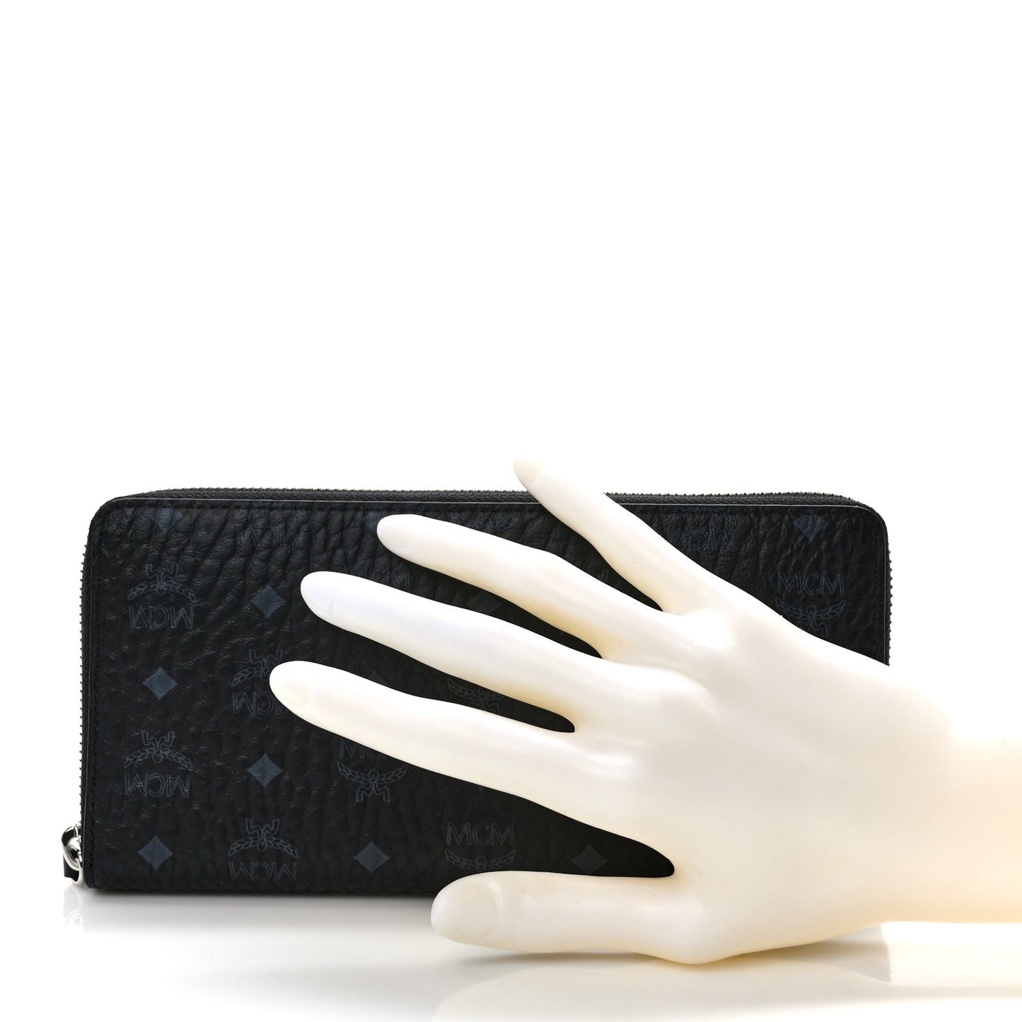 Visetos Large Zip Around Wallet Black