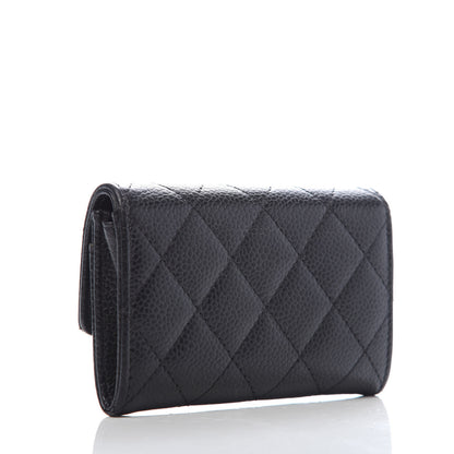 Chanel Caviar Quilted Flap Card Holder Black 3 of 7