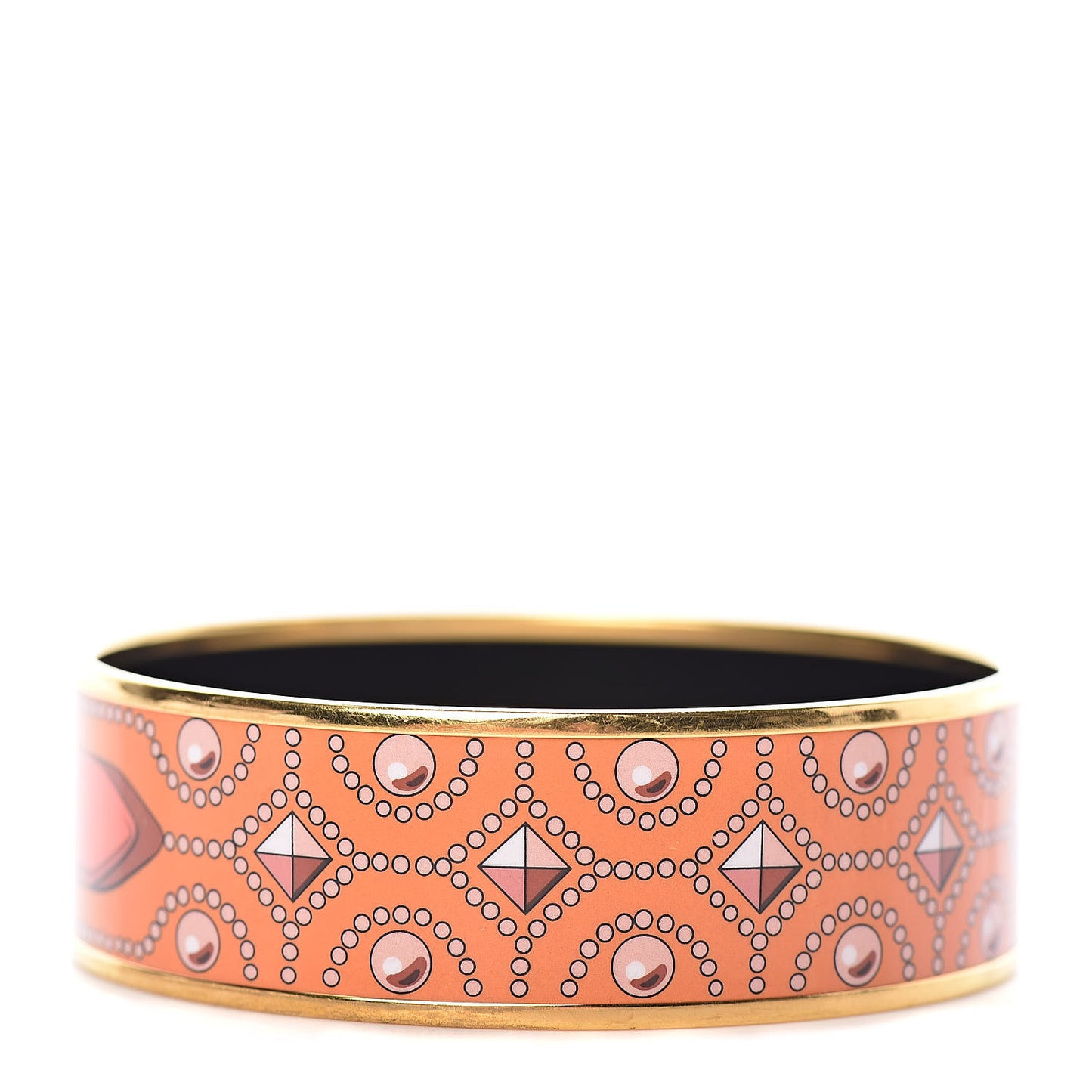 Enamel Printed Wide Collier de Chiens Bracelet 70