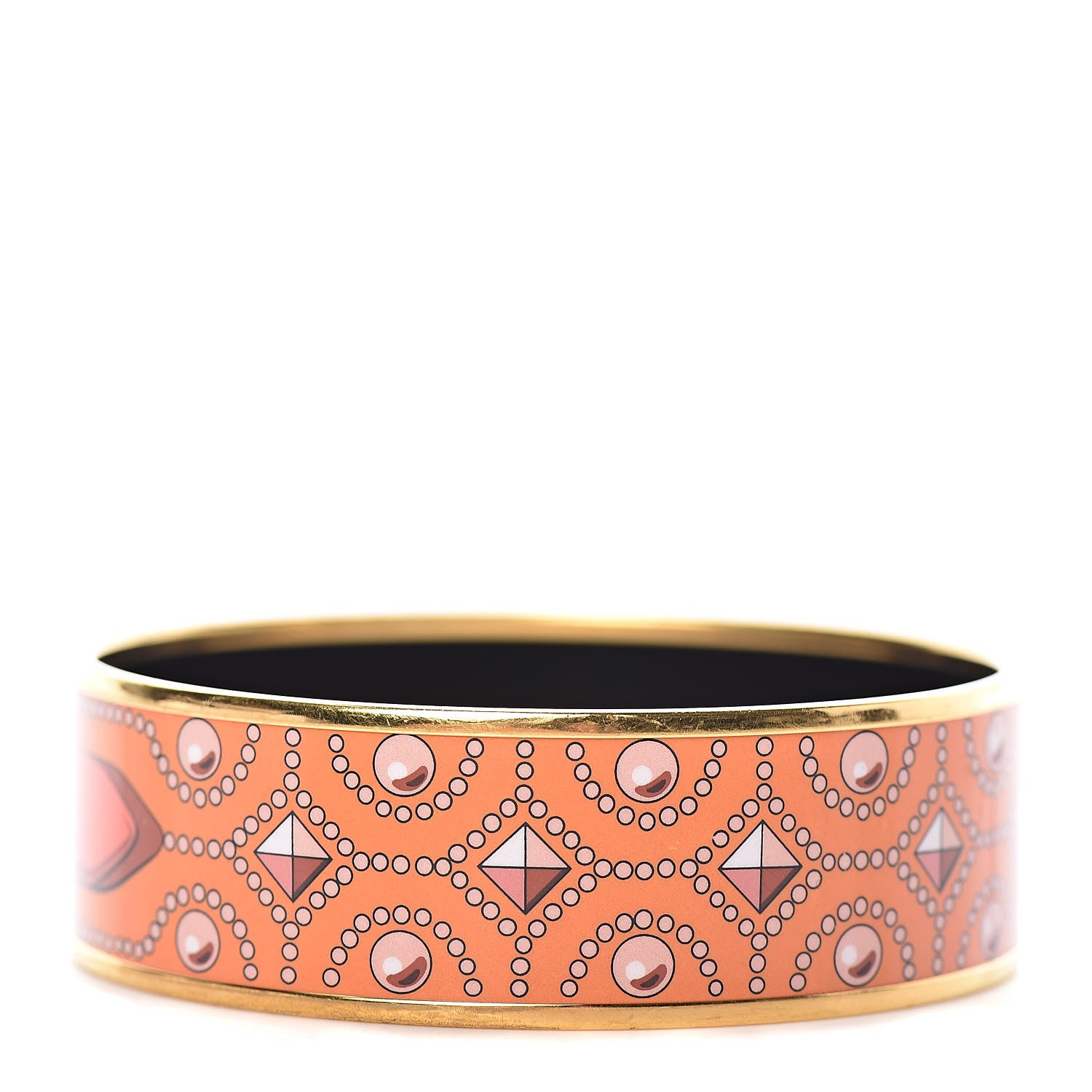 Hermes Enamel Printed Wide Collier de Chiens Bracelet 70 1 of 4