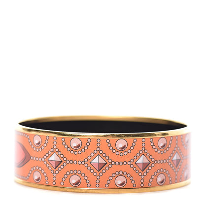 Hermes Enamel Printed Wide Collier de Chiens Bracelet 70 1 of 4
