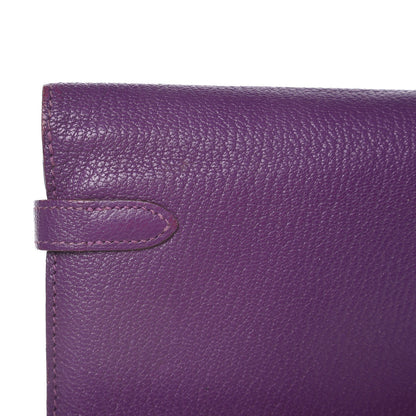 Hermes Chevre Mysore Kelly Longue Wallet Violet 10 of 15