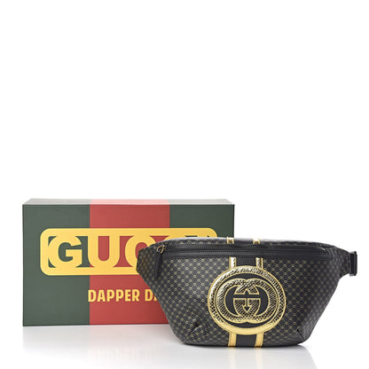 Gucci X DAPPER DAN Calfskin Laminated Ayers GG Micro Monogram Belt Bag Black 12 of 12