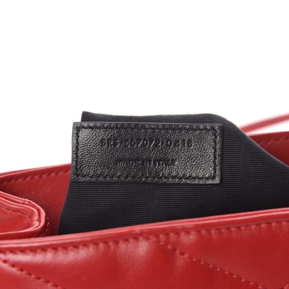 Saint Laurent Calfskin Y Quilted Monogram Toy Loulou Crossbody Bag Red 8 of 12