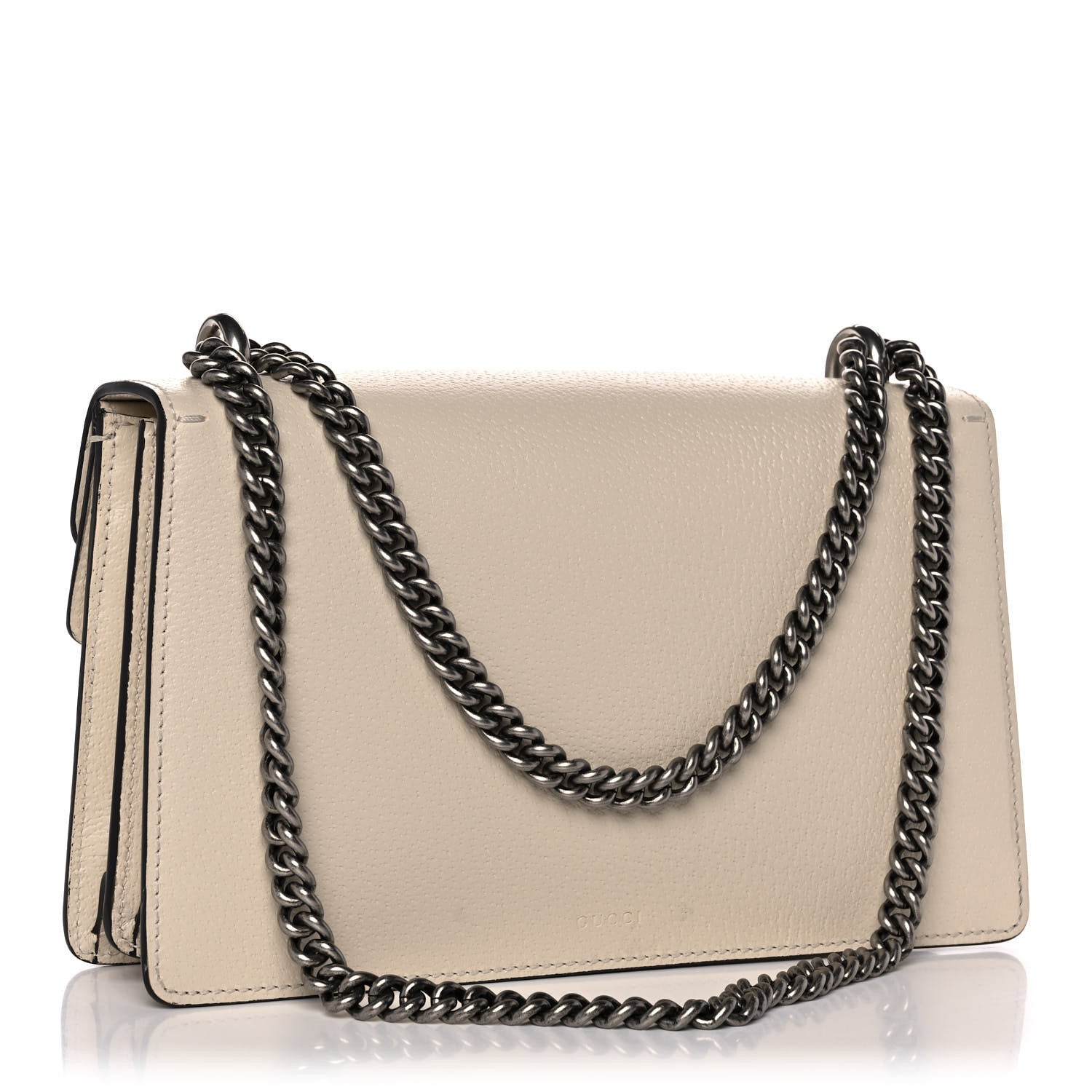 Gucci Textured Calfskin Crystal Small Dionysus Shoulder Bag Mystic White 2 of 13
