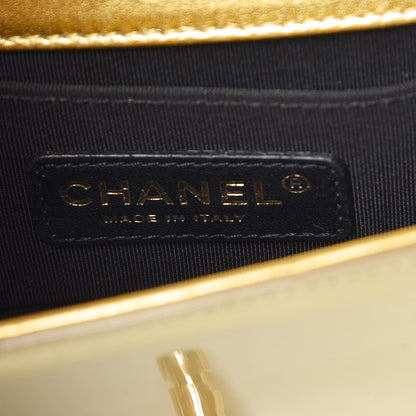 Chanel Metallic Patent Calfskin Quilted Mini Boy Flap Gold 6 of 10