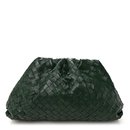 Bottega Veneta Nappa Maxi Intrecciato The Pouch Oversized Clutch Raintree 1 of 7