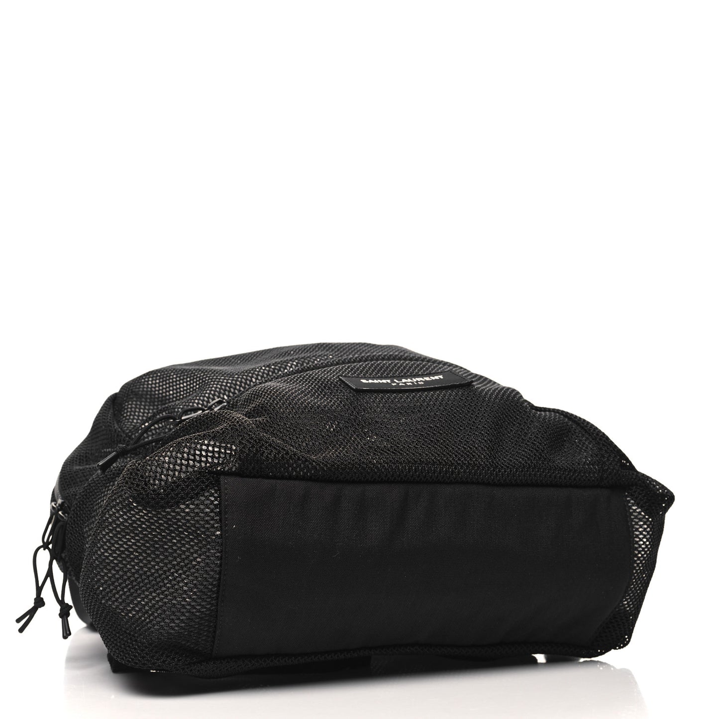 SAINT LAURENT Nylon Mesh Backpack Black