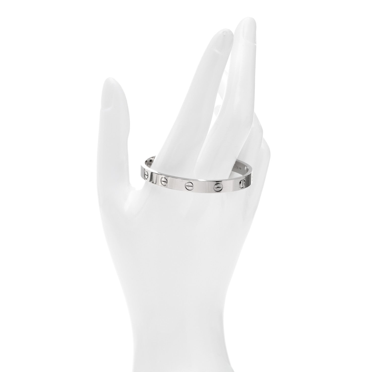 Cartier 18K White Gold LOVE Bracelet 16 2 of 6