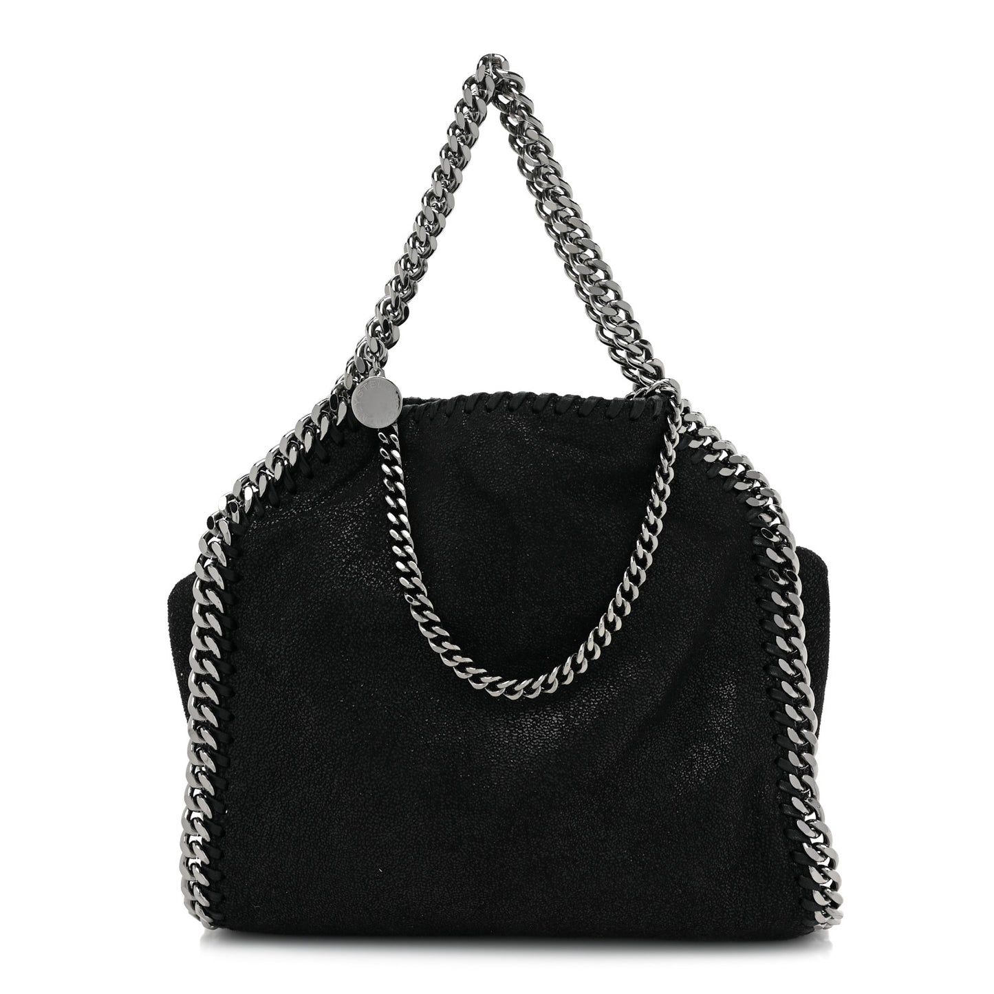 Shaggy Deer Mini Falabella Fold Over Tote Black