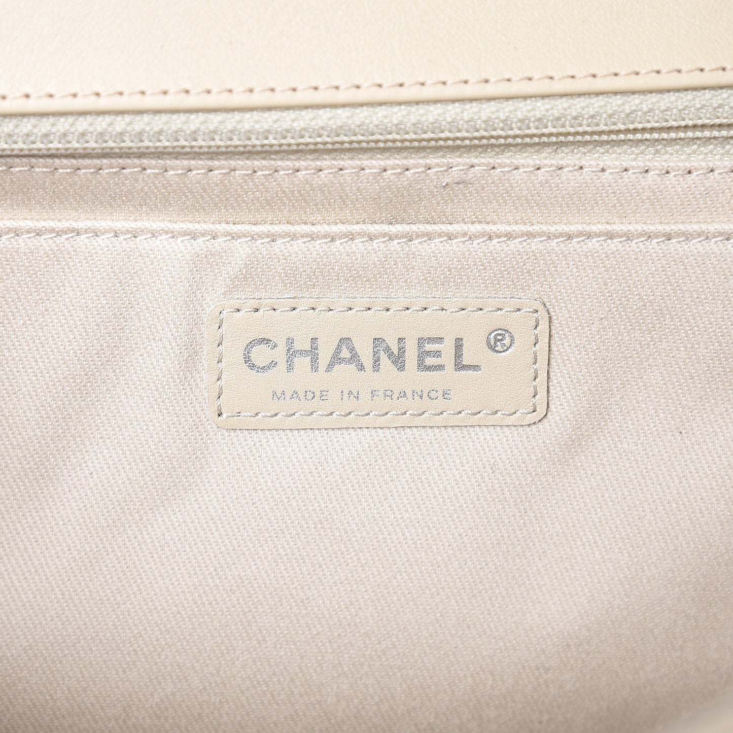 Calfskin Quilted In the Business Flap Bag Beige Clair