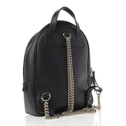 Gucci Pebbled Calfskin Soho Chain Backpack Black 3 of 9