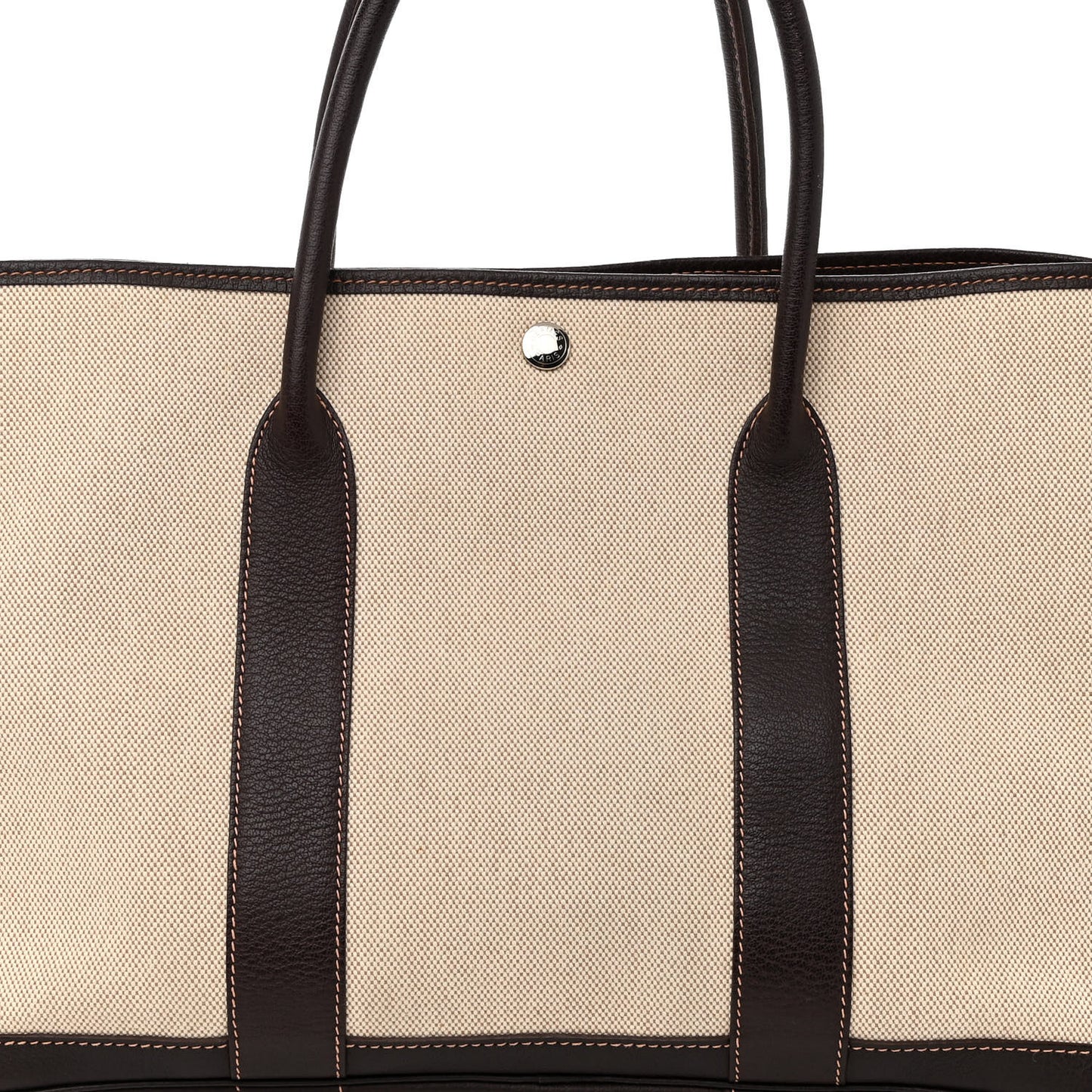 Buffle Skipper Toile Garden Party 36 MM Tote Marron Fonce