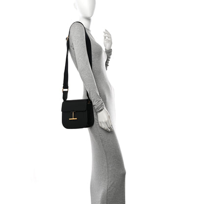 Tom Ford Grained Calfskin Mini T Clasp Tara Crossbody Bag Black 2 of 12