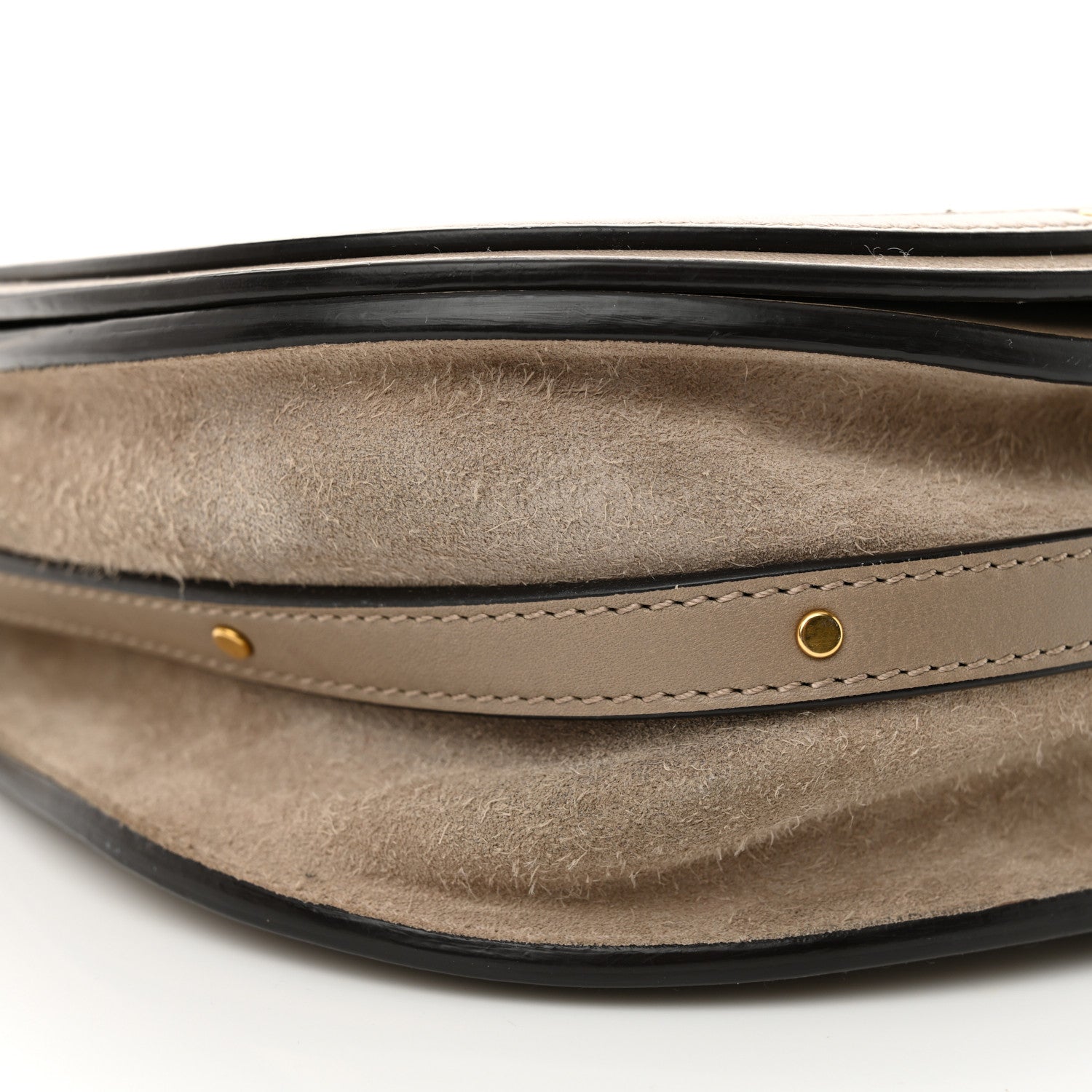 Chloe Calfskin Suede Medium Nile Bracelet Bag Motty Grey 9 of 14