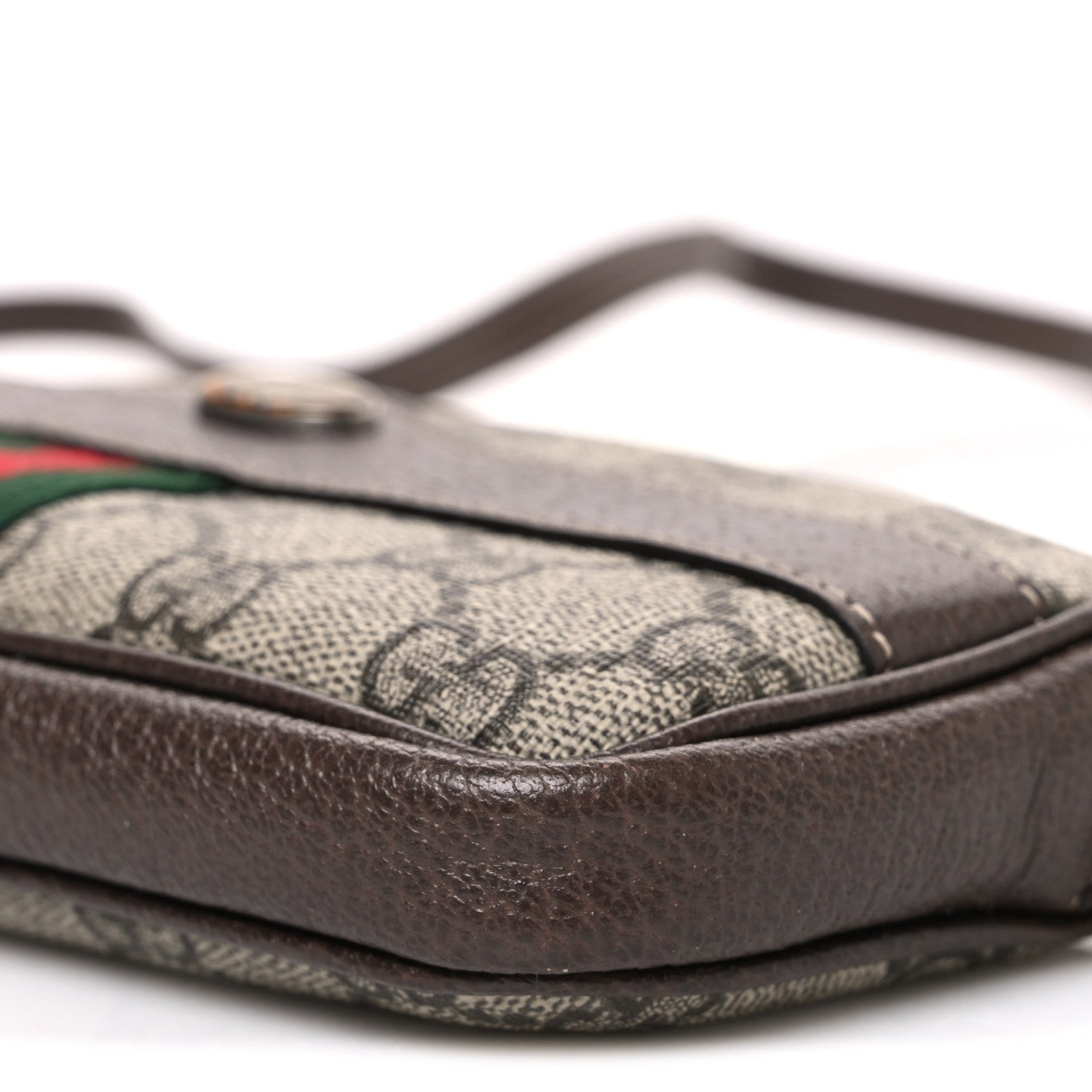 Gucci GG Supreme Monogram Web Mini Ophidia GG Bag Brown 10 of 12