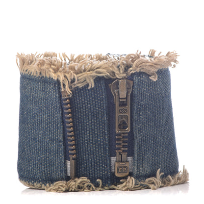 Chanel Denim Crystal CC Cuff 3 of 6