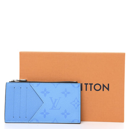 Louis Vuitton Taigarama Coin Card Holder Blue Lagoon 6 of 6
