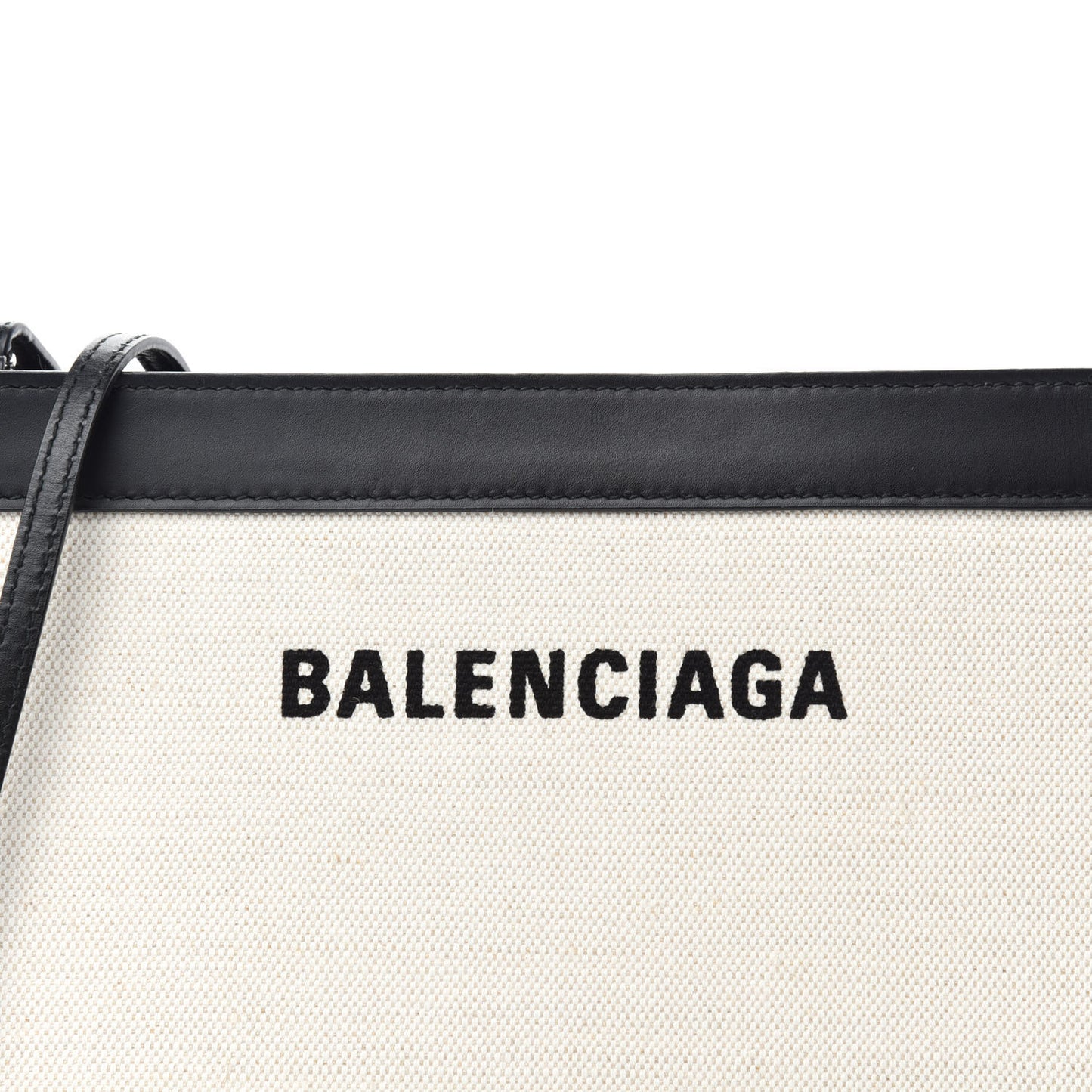 Cotton Canvas Pochette Crossbody Bag Black
